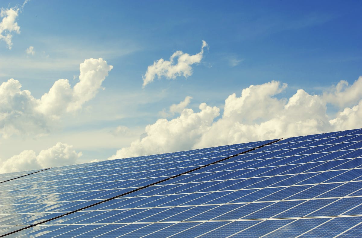 Solar farm connected to electrical grid
